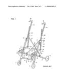 Canopied foldable baby carriage diagram and image