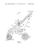 Stroller with Foldable Frame and Adjustable Handle diagram and image