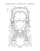 Stroller with Foldable Frame and Adjustable Handle diagram and image