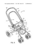 Stroller with Foldable Frame and Adjustable Handle diagram and image