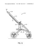 Stroller with Foldable Frame and Adjustable Handle diagram and image