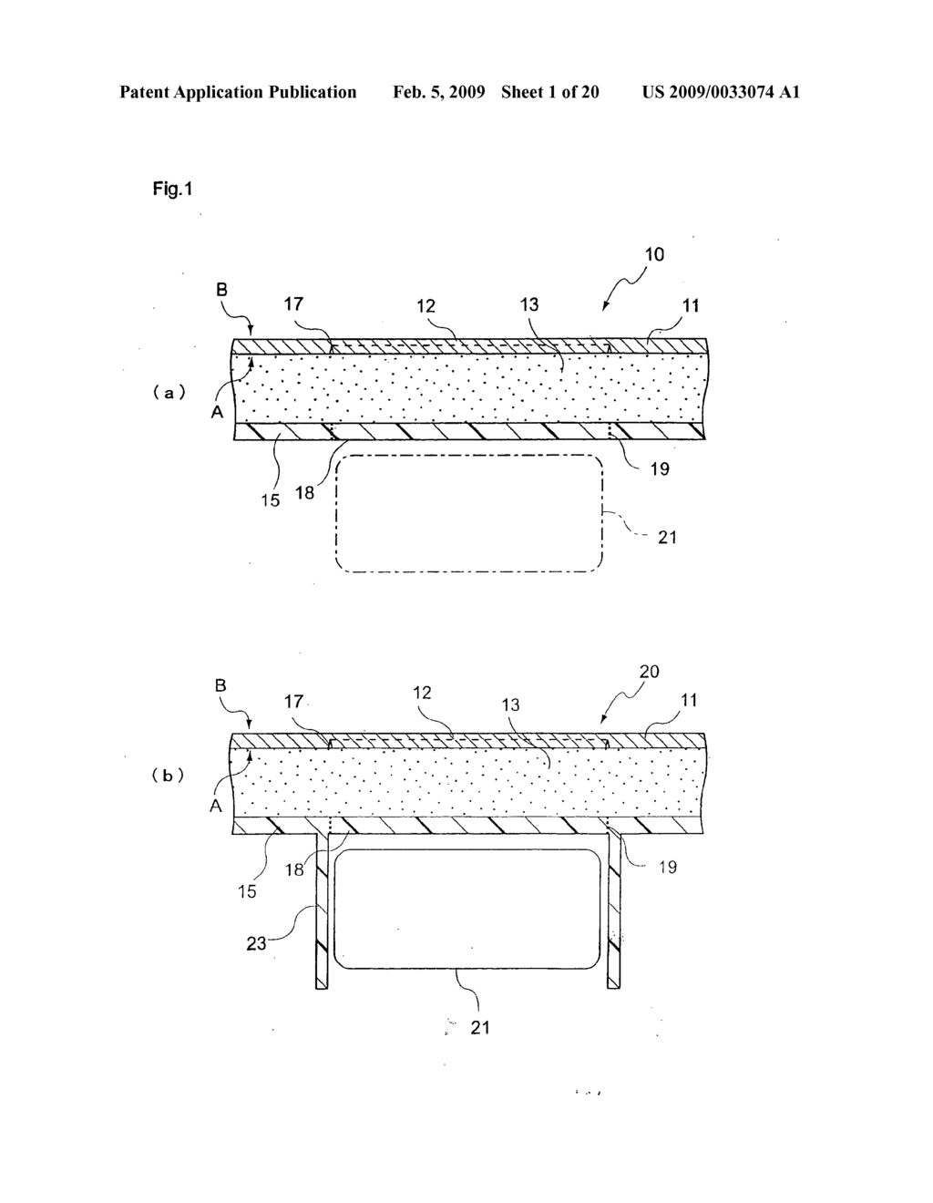 Vehicle upholstery member having air bag door, and method and device for producing the same - diagram, schematic, and image 02