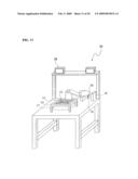 Vehicle upholstery member having air bag door, and method and device for producing the same diagram and image