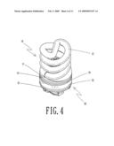 Energy saving lamp having isolated blub and base structure diagram and image