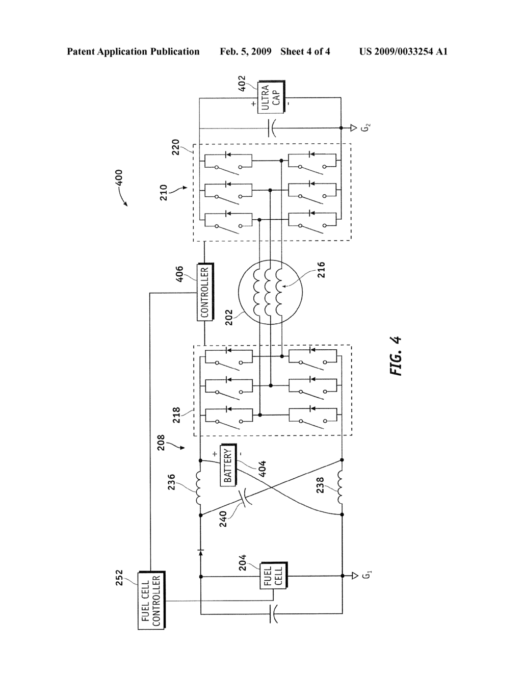 DOUBLE ENDED INVERTER SYSTEM WITH A CROSS-LINKED ULTRACAPACITOR NETWORK - diagram, schematic, and image 05