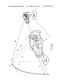 METHOD AND APPARATUS FOR DETERMINING THE POSITION OF A MOVING OBJECT, BY USING VISIBLE LIGHT COMMUNICATION diagram and image