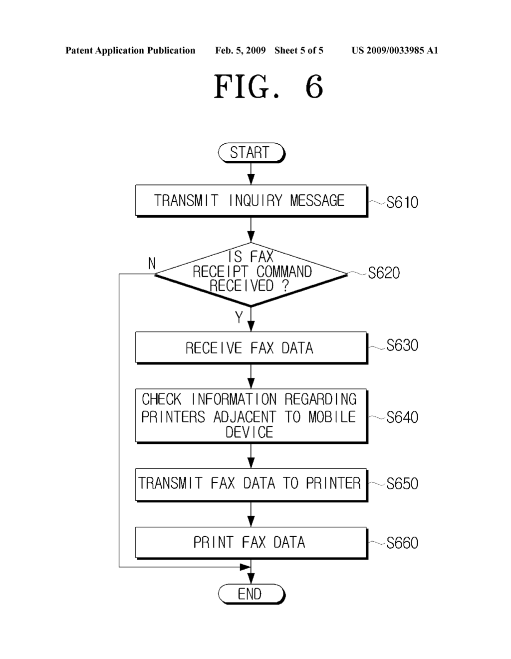 MOBILE DEVICE, PRINTER SERVER AND PRIVATE NETWORK SYSTEM, AND METHODS TO RECEIVE FAX DATA THEREBY - diagram, schematic, and image 06