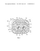 Power distribution module and header assembly therefor diagram and image