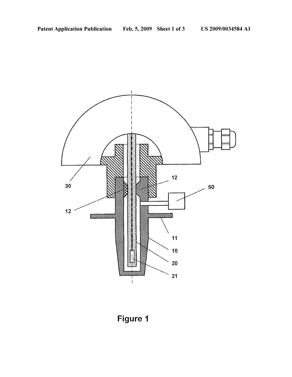 THERMOMETER HAVING AN EXCHANGEABLE MEASUREMENT INSERT, AND METHOD FOR REPLACING THE LATTER - diagram, schematic, and image 02