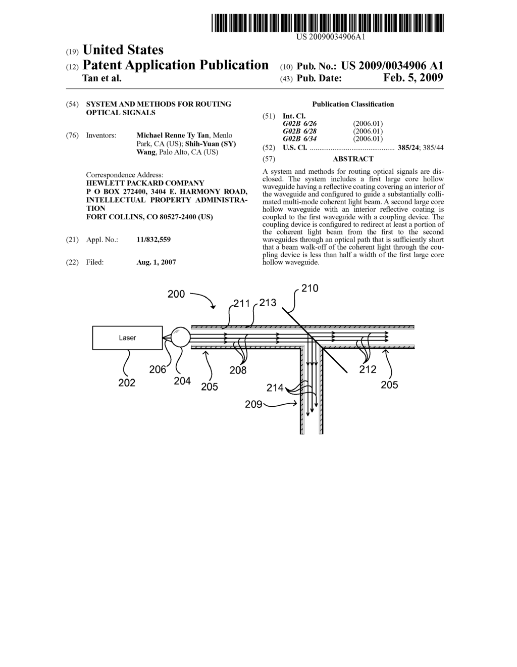 SYSTEM AND METHODS FOR ROUTING OPTICAL SIGNALS - diagram, schematic, and image 01