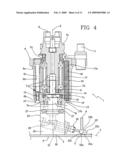 Device for machining workpieces, in particular aeronautical parts manufactured from solid blocks of raw material diagram and image