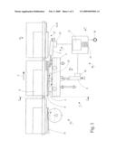 APPARATUS FOR PRESSING A BOOK CASING OR A SLIP-FOLD AGAINST AN ADHESIVE-COVERED BACK diagram and image