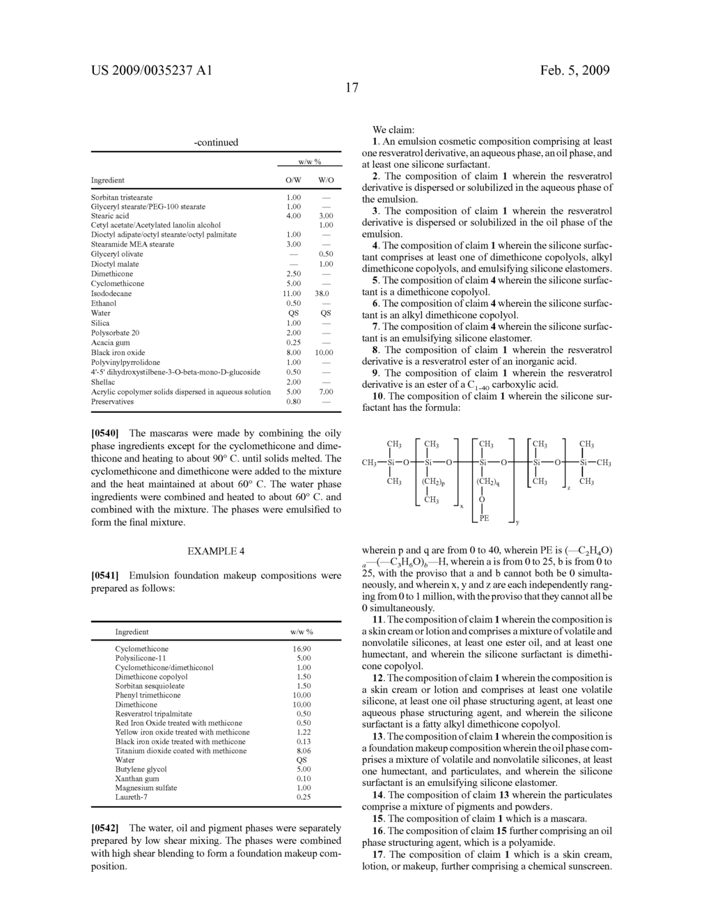 Emulsion Cosmetic Compositions Containing Resveratrol Derivatives And Silicone Surfactant - diagram, schematic, and image 18