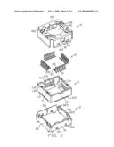 Camera module connector with disassembling structure diagram and image