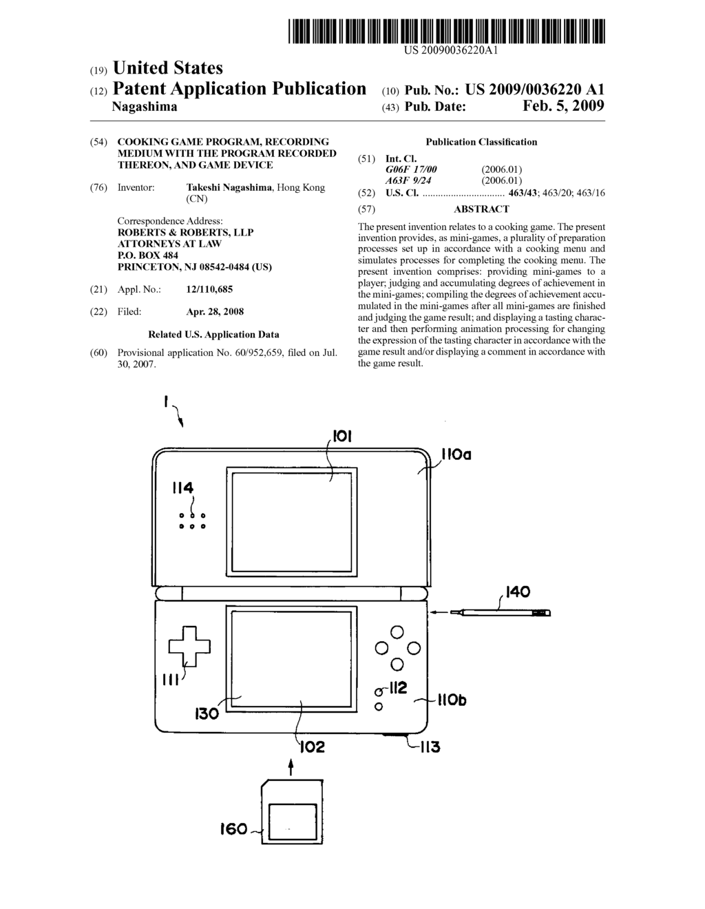 COOKING GAME PROGRAM, RECORDING MEDIUM WITH THE PROGRAM RECORDED THEREON, AND GAME DEVICE - diagram, schematic, and image 01