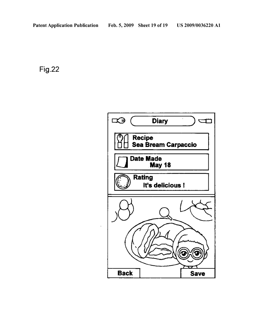 COOKING GAME PROGRAM, RECORDING MEDIUM WITH THE PROGRAM RECORDED THEREON, AND GAME DEVICE - diagram, schematic, and image 20