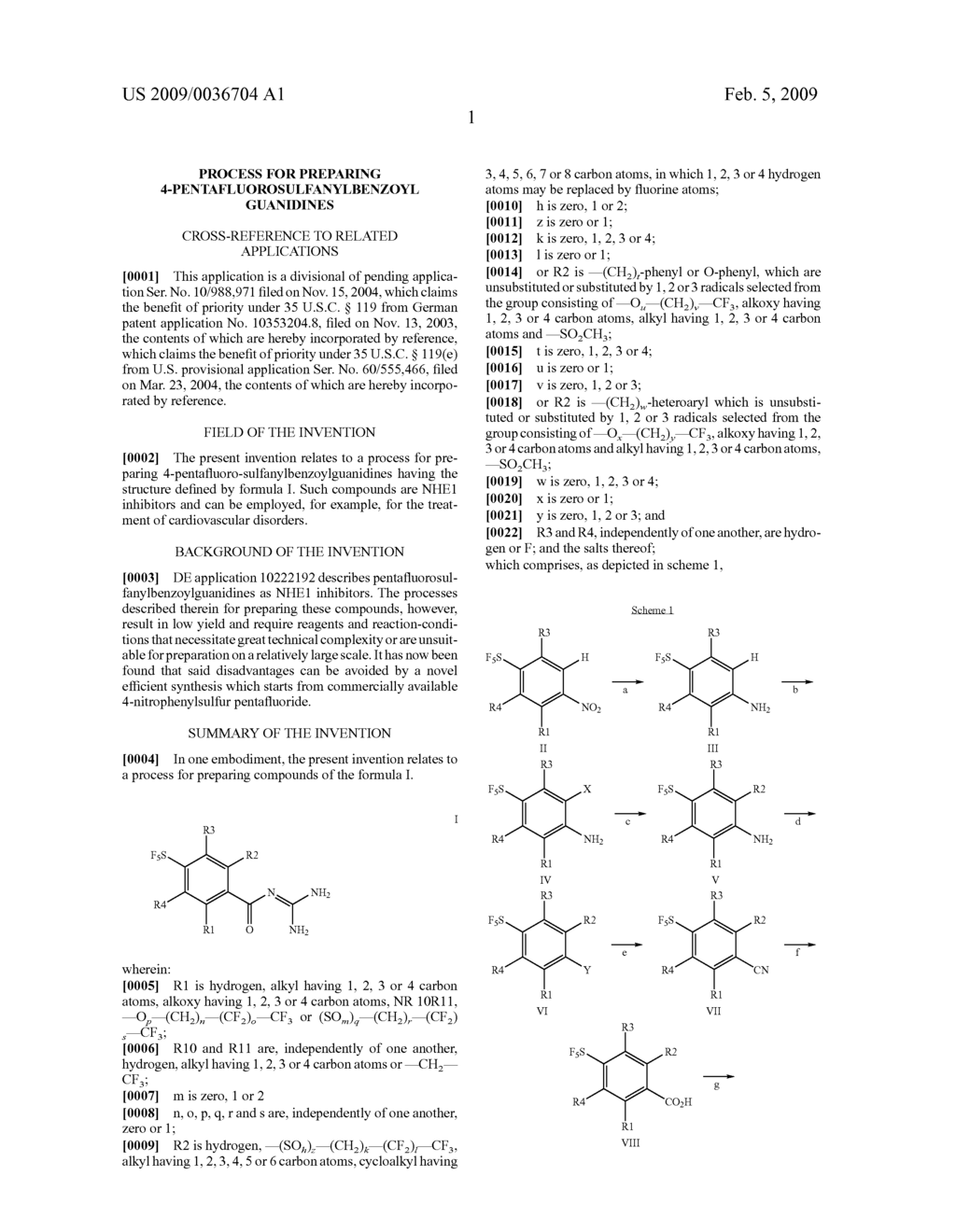 Process for Preparing 4-Pentafluorosulfanylbenzoylguanidines - diagram, schematic, and image 02