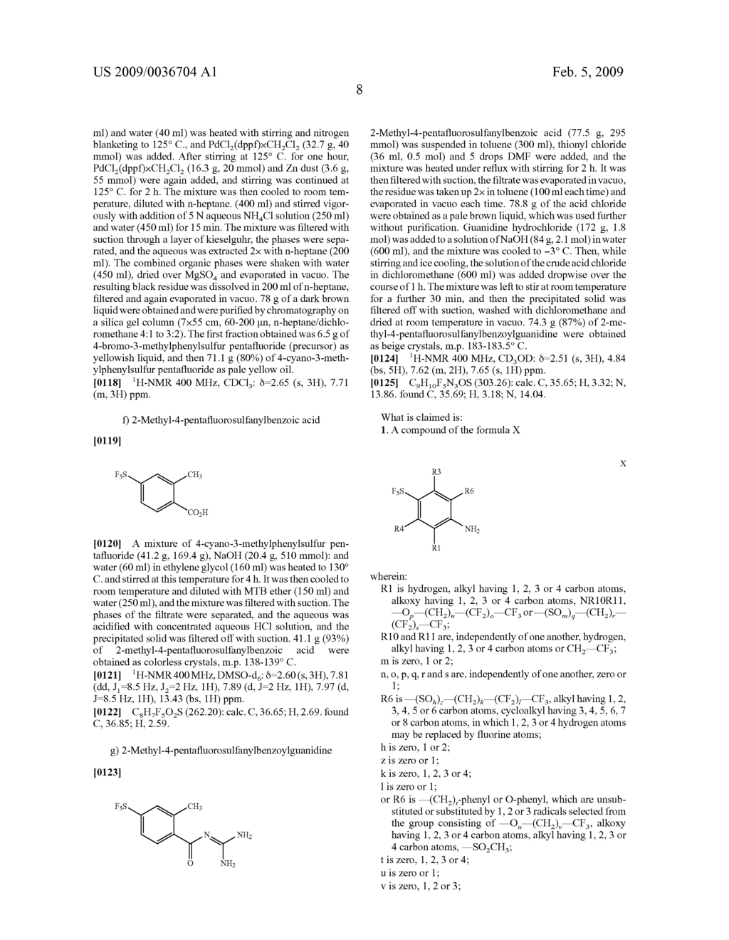 Process for Preparing 4-Pentafluorosulfanylbenzoylguanidines - diagram, schematic, and image 09