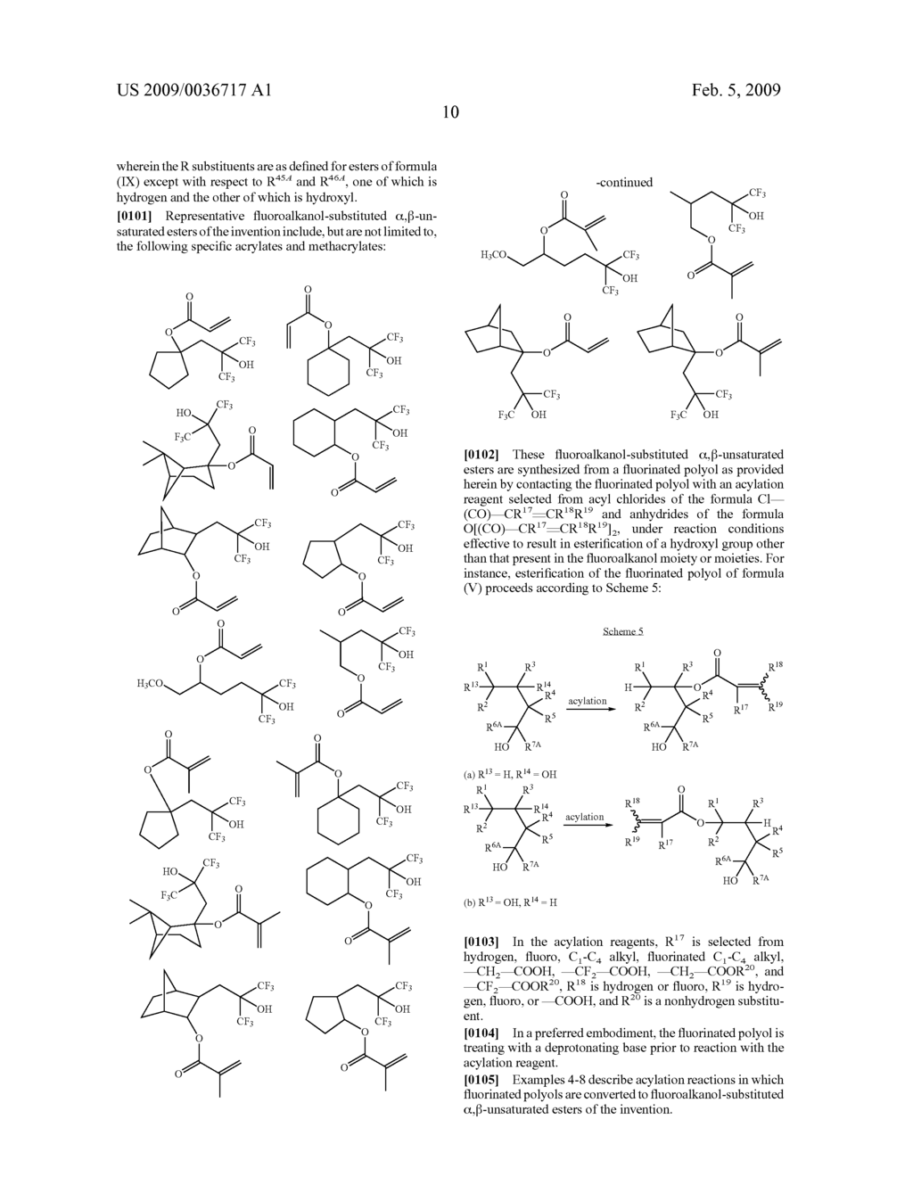 Precursors to Fluoroalkanol-Containing Olefin Monomers, and Associated Methods of Synthesis and Use - diagram, schematic, and image 11