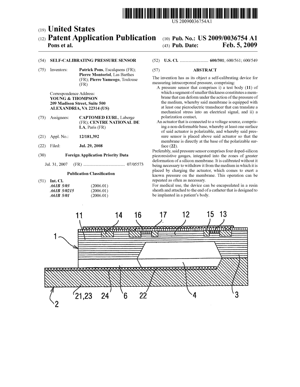 SELF-CALIBRATING PRESSURE SENSOR - diagram, schematic, and image 01