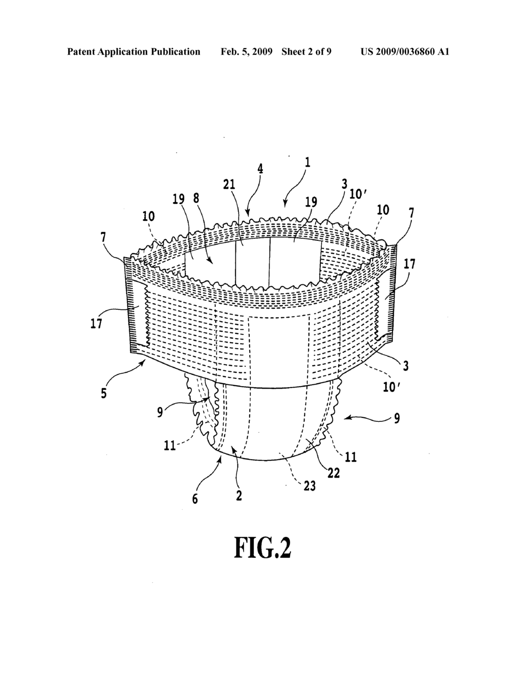 Disposable Pant-Type Diaper - diagram, schematic, and image 03