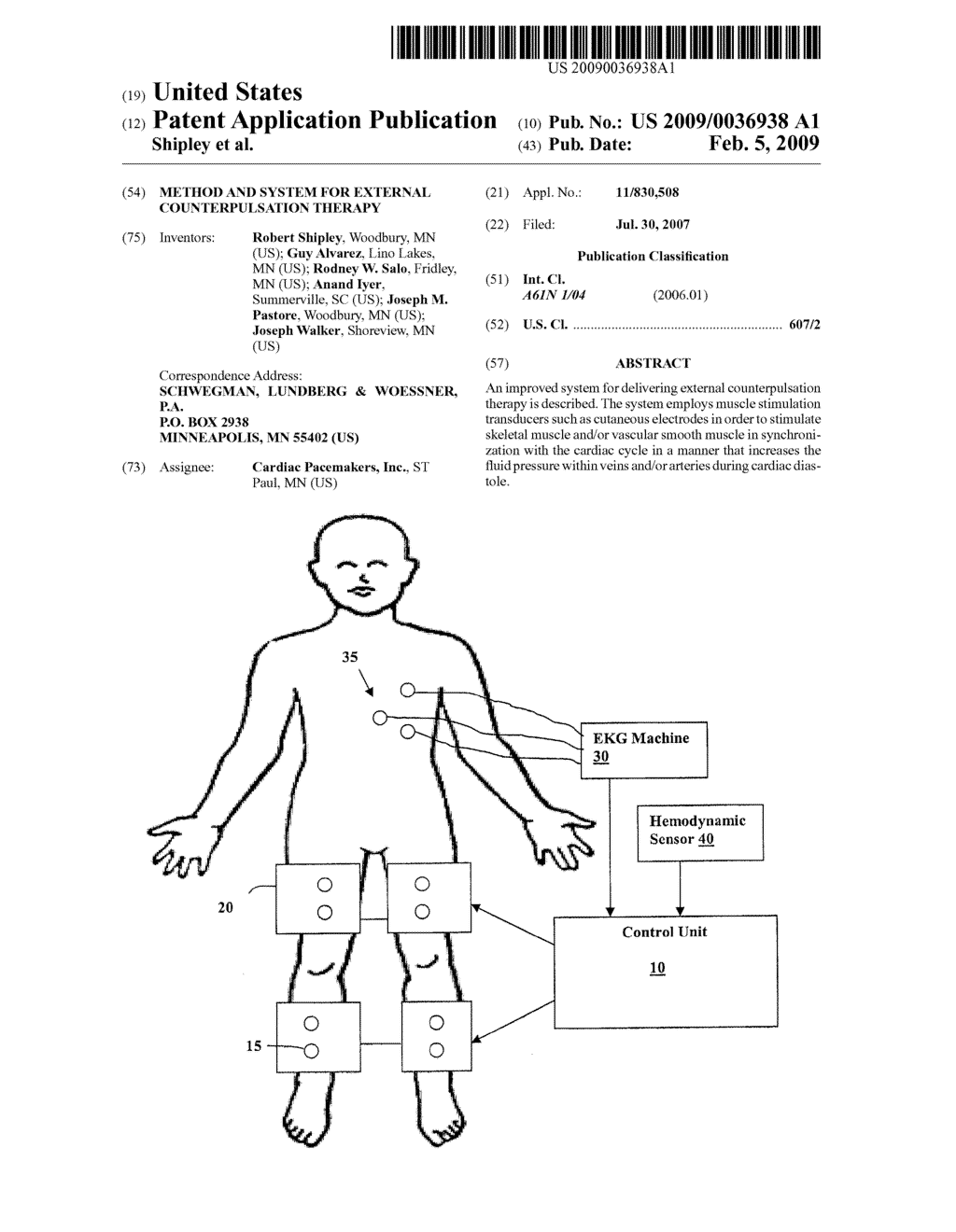 METHOD AND SYSTEM FOR EXTERNAL COUNTERPULSATION THERAPY - diagram, schematic, and image 01