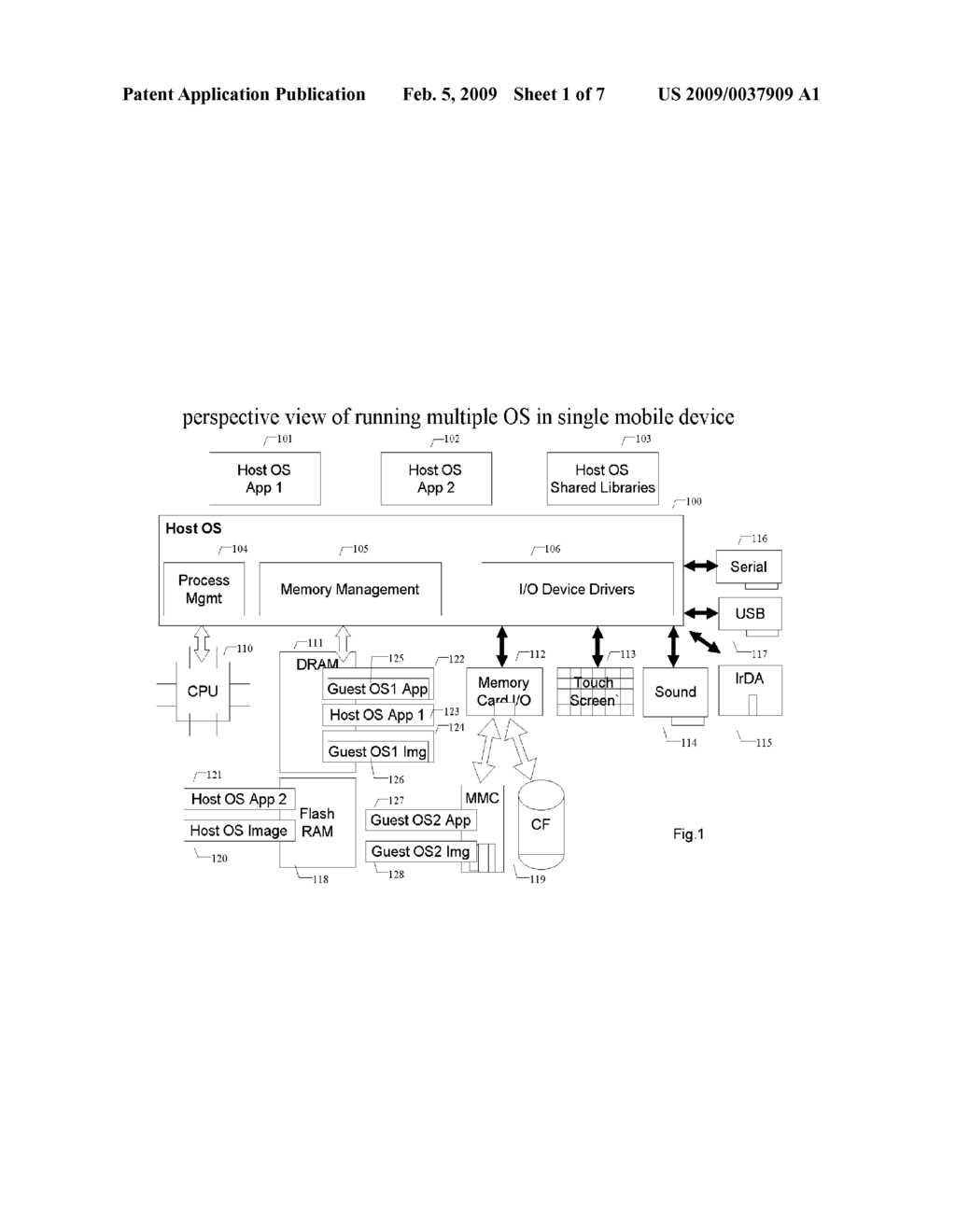 Methods and Systems for Running Multiple Operating Systems in a Single Mobile Device - diagram, schematic, and image 02