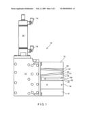 Device for cutting continuously moving zipper diagram and image