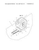 COMBINATION TAPE MEASURE AND HAMMER diagram and image