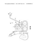 Heated handle apparatuses and methods using power equipment exhaust diagram and image