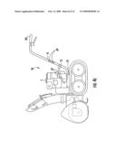 Heated handle apparatuses and methods using power equipment exhaust diagram and image