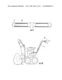 Heated handle apparatuses and methods using power equipment exhaust diagram and image