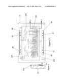 Illuminated display with simulated motion diagram and image