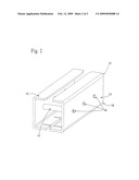 Modular mounting device for concrete casting machines diagram and image