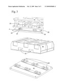 Modular mounting device for concrete casting machines diagram and image