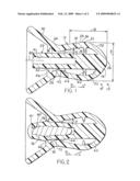 Earplug with shell and insertion stem diagram and image