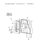 Electric current detector having detector element holder coupled to magnetic core casing diagram and image