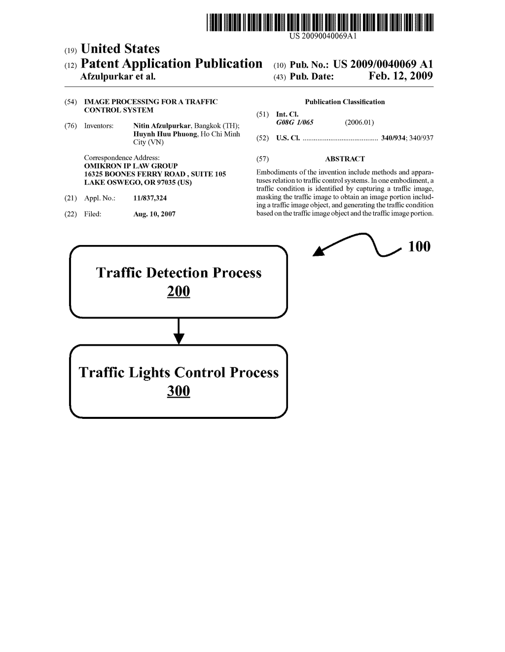 Image Processing for a Traffic Control System - diagram, schematic, and image 01