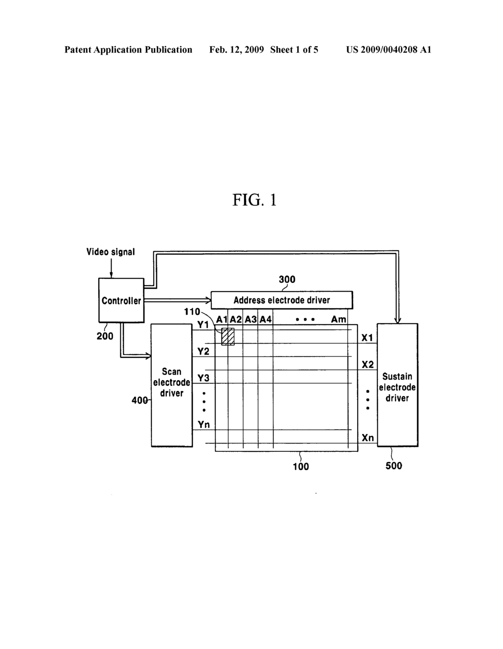 Plasma display and driving method thereof - diagram, schematic, and image 02