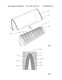 Composite fibre component with thermoplastic stiffening elements diagram and image