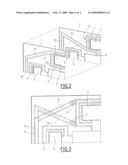 BIPOLAR PLATE FOR FUEL CELL, COMPRISING SEALING RIBS diagram and image