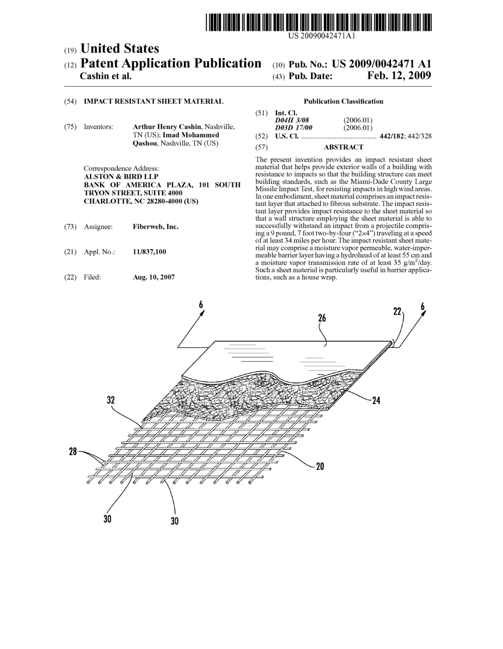 Impact Resistant Sheet Material - diagram, schematic, and image 01