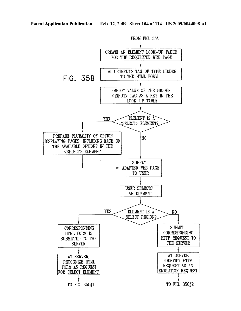 Methods and apparatus for enabling use of web content on various types of devices - diagram, schematic, and image 105
