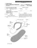 Single-sole sandal having fabric straps and method of attachment diagram and image