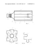 INTERLOCKING CONTAINER FOR CONDUCTION OF FLOWABLE MATERIALS diagram and image