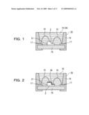 MEMBER FOR SEMICONDUCTOR LIGHT EMITTING DEVICE AND METHOD FOR MANUFACTURING SUCH MEMBER, AND SEMICONDUCTOR LIGHT EMITTING DEVICE USING SUCH MEMBER diagram and image