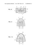 MEMBER FOR SEMICONDUCTOR LIGHT EMITTING DEVICE AND METHOD FOR MANUFACTURING SUCH MEMBER, AND SEMICONDUCTOR LIGHT EMITTING DEVICE USING SUCH MEMBER diagram and image