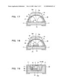 MEMBER FOR SEMICONDUCTOR LIGHT EMITTING DEVICE AND METHOD FOR MANUFACTURING SUCH MEMBER, AND SEMICONDUCTOR LIGHT EMITTING DEVICE USING SUCH MEMBER diagram and image