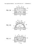 MEMBER FOR SEMICONDUCTOR LIGHT EMITTING DEVICE AND METHOD FOR MANUFACTURING SUCH MEMBER, AND SEMICONDUCTOR LIGHT EMITTING DEVICE USING SUCH MEMBER diagram and image