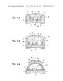 MEMBER FOR SEMICONDUCTOR LIGHT EMITTING DEVICE AND METHOD FOR MANUFACTURING SUCH MEMBER, AND SEMICONDUCTOR LIGHT EMITTING DEVICE USING SUCH MEMBER diagram and image